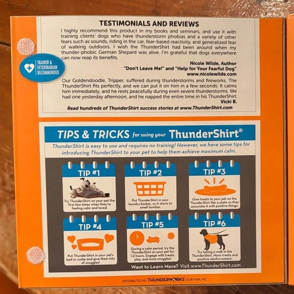 Thundershirt Solid Gray Dog Anxiety Vest - Picture 2 of 7